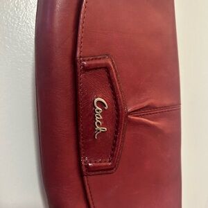 Coach Scarlet Leather Wristlet